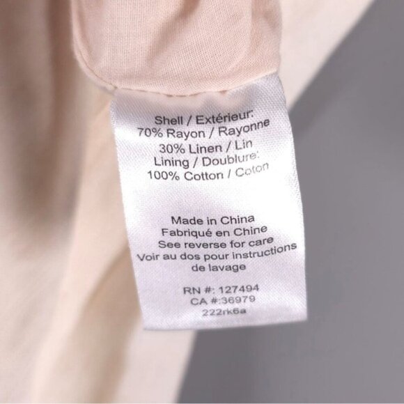 HEARTLOOM LINEN Blend Delaney Short Bisque Elastic Waist No Size Tag MEDIUM - Picture 8 of 9